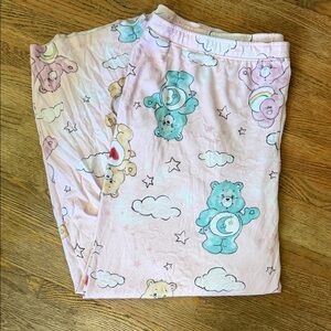 Pink Care Bear Print Women’s Pajama Pants - Soft Sleep Lounge